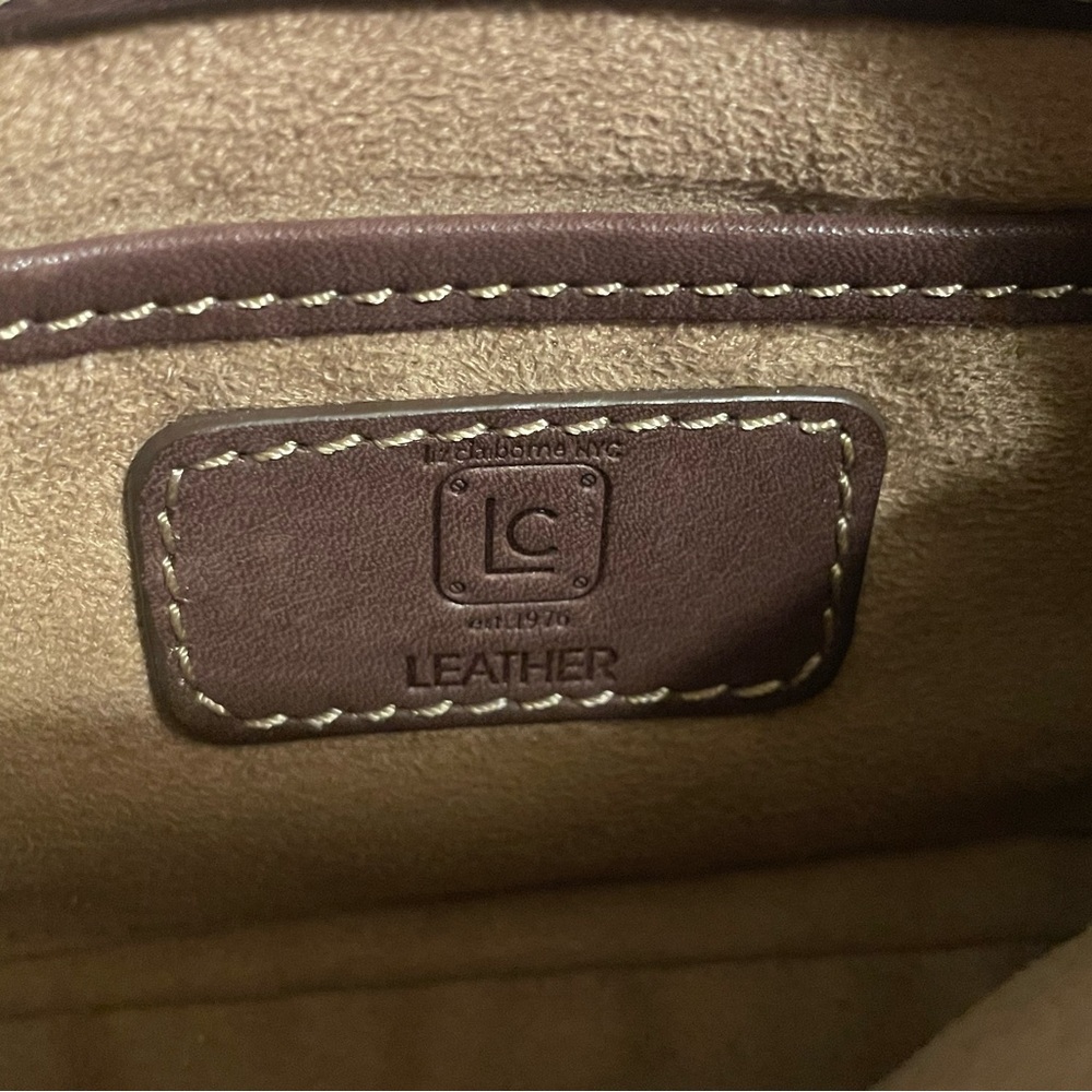 Liz Claiborne Brown Leather Shoulder Bag - Picture 3 of 5
